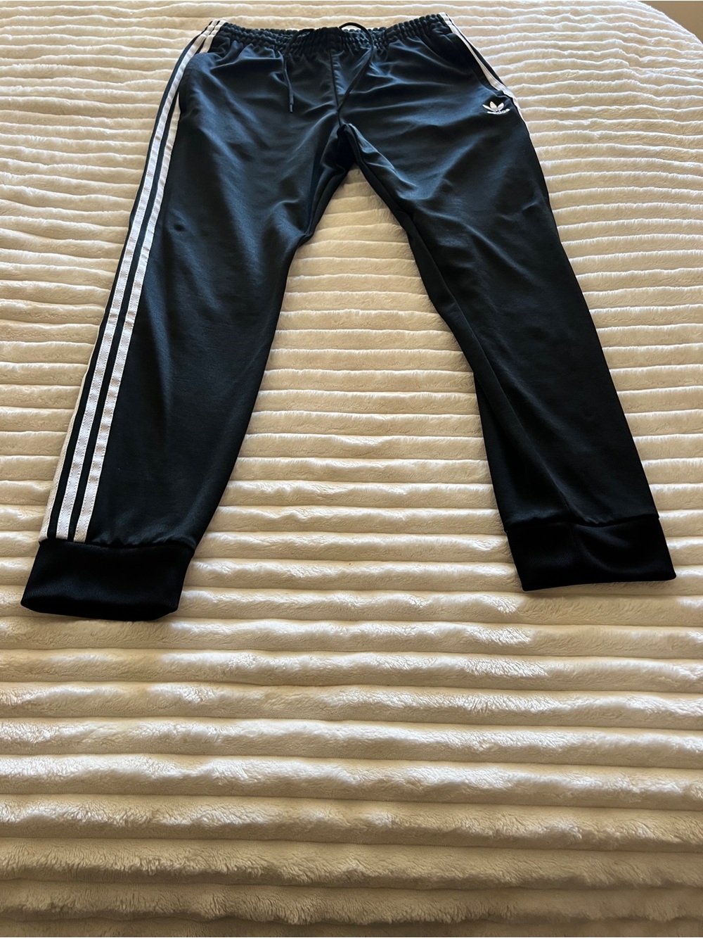 Adidas jogger Black Three-Stripe Track Pants unisex
